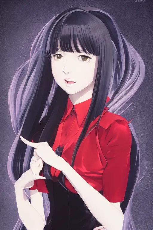 Prompt: portrait of Yumeko Jabami from Kakegurui, real life, realistic, as the Goddess of the Multiverse, rule of thirds, captivating glowing lights, posing for battle, seductive, revealing, set on interstellar space, photo realistic by Miyazaki , artstation, unreal engine, character concept art by Moebius, high quality printing