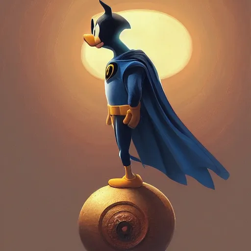 Prompt: ultra realistic illustration, wide angle shot, donald duck as batman, intricate, elegant, highly detailed, digital painting, artstation, concept art, smooth, sharp focus, by artgerm and greg rutkowski and alphonse mucha