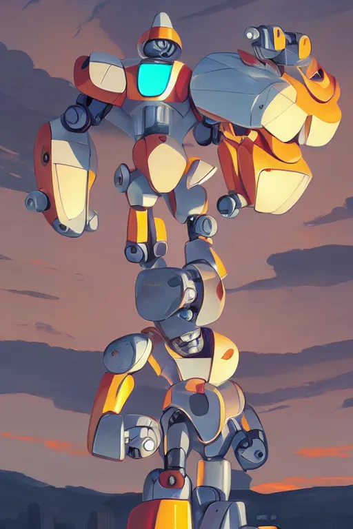 Image similar to metabots medabots medarotto medarot robot minimalist comics, behance hd by jesper ejsing, by rhads, makoto shinkai and lois van baarle, ilya kuvshinov, rossdraws global illumination ray tracing hdr radiating a glowing aura