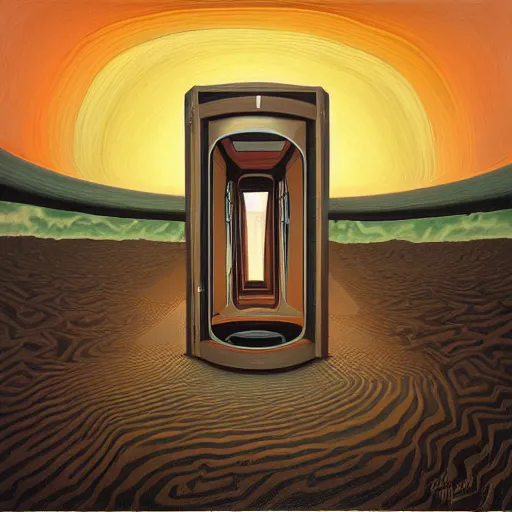 Prompt: a portal to another dimension by jeffrey smith, oil on canvas