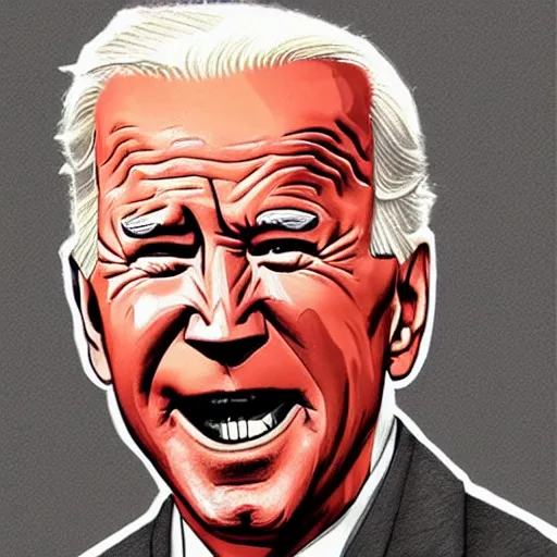 Image similar to drawing, Joe Biden dressed as a dinosaur, open-faced