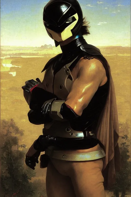 Image similar to portrait of a kamen rider rx, majestic, solemn, by bouguereau