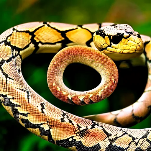 Prompt: snake with legs nature photography