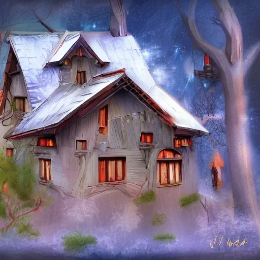 Image similar to a house, fantasy, digital art