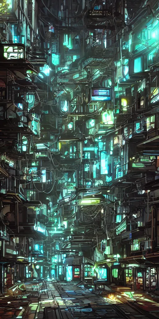 Image similar to cell shaded technopunk alley