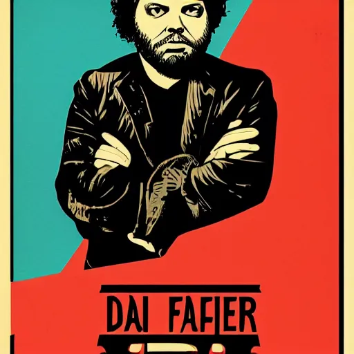 Image similar to dan fogler poster by shepard fairey