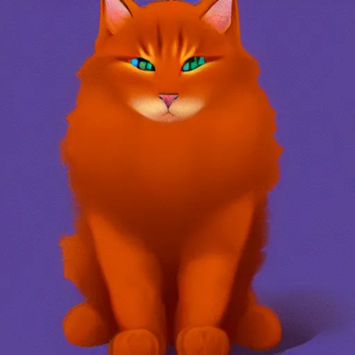 Prompt: a fluffy cat standing next to a bottle of medicine. orange cat. animal. digital art. artstation. illustration.