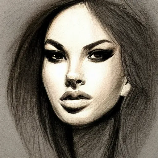 Prompt: a masterpiece portrait sketch of the perfect face from an angle by monica lee