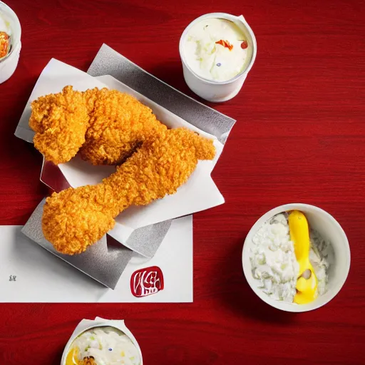 Image similar to kentucky fried chicken, professional food photography in kfc restuarant