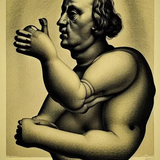 Image similar to lithography on paper conceptual figurative post - morden monumental dynamic portrait by goya and escher and hogarth, illusion surreal art, highly conceptual figurative art, intricate detailed illustration, controversial poster art, polish poster art, geometrical drawings, no blur