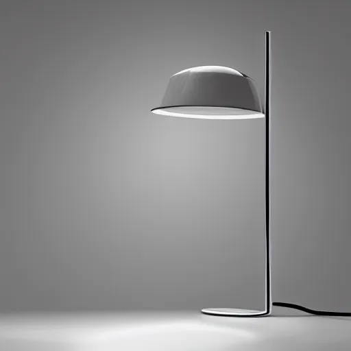 Image similar to table lamp designed by zaha hadid, studio lighting, product photography