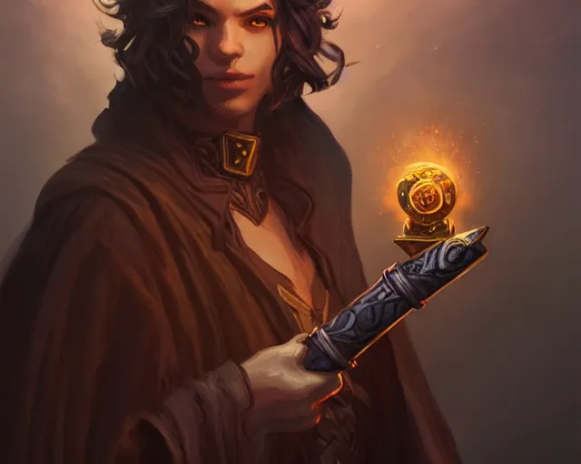 Image similar to young shadow mage male, holding a wizard pipe, shrouded face, deep focus, d & d, fantasy, intricate, elegant, highly detailed, digital painting, artstation, concept art, matte, sharp focus, illustration, hearthstone, art by artgerm and greg rutkowski and alphonse mucha