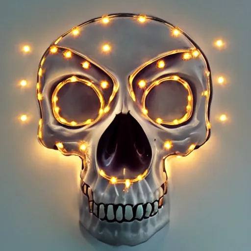 Image similar to skull with led lights eyes