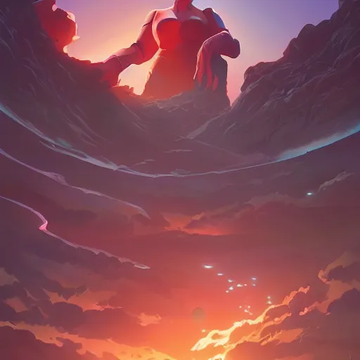 Image similar to hero world the day the earth stood still 1 9 5 1, behance hd by jesper ejsing, by rhads, makoto shinkai and lois van baarle, ilya kuvshinov, rossdraws global illumination