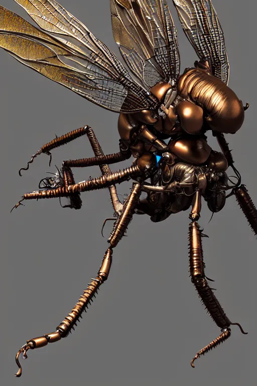 Prompt: a macro photograph of a bio - mech cyborg dragonfly by adam gor, by javier ruperez, by ellen jewett, zbrush central, 8 k