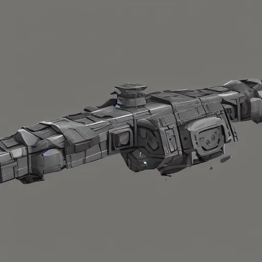 Image similar to kitbashing component, hard surface, hard surface, detailed, based on low poly convex shape, symmetric, unreal engine