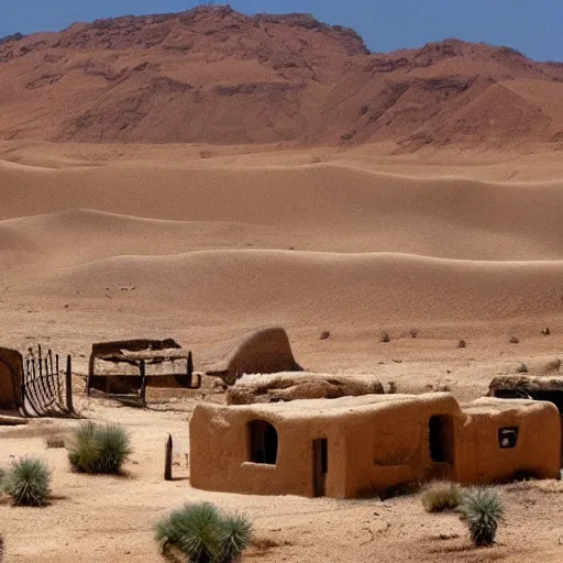 Image similar to a desert village