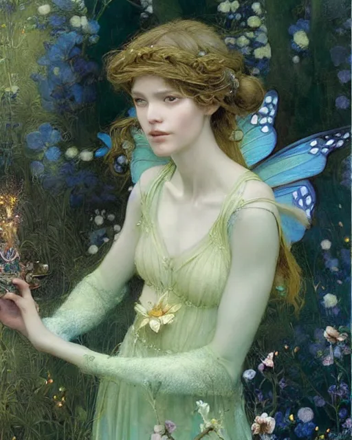 Image similar to a beautiful fairy, by Edgar Maxence and Ross Tran and Michael Whelan and disney