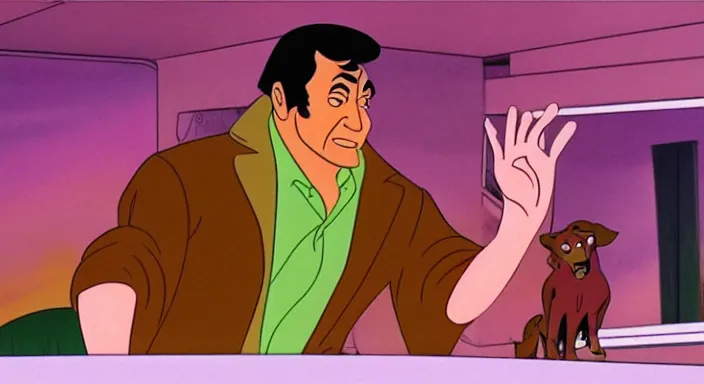 Prompt: a still of columbo in scooby - doo ( 1 9 6 9 ), 4 k, hi - res