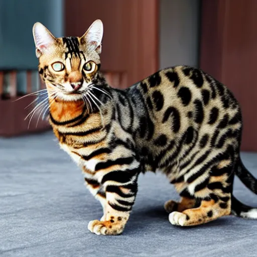 Image similar to bengal cat wearing body armor