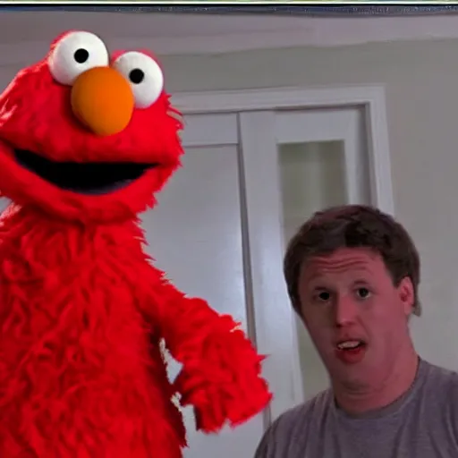 Prompt: Elmo hostage footage