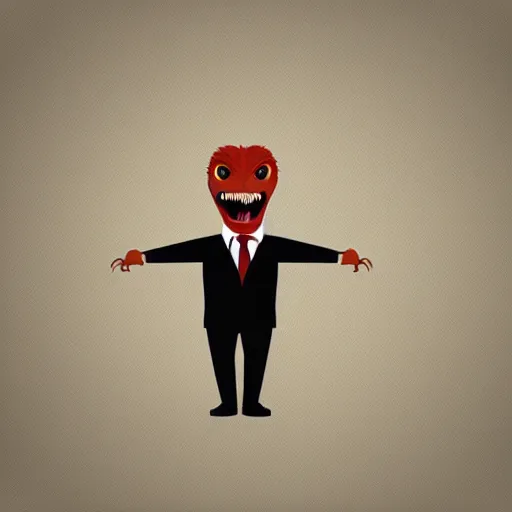 Image similar to a velociraptor wearing a business suit