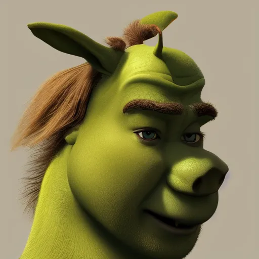 Image similar to Shrek and Donkey fused together, hyperdetailed, artstation, cgsociety, 8k