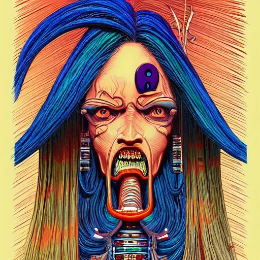 Image similar to original jean giraud digital art painting pastel goth aesthetic, creepy kawaii, highly detailed, highly intricate, tom whalen