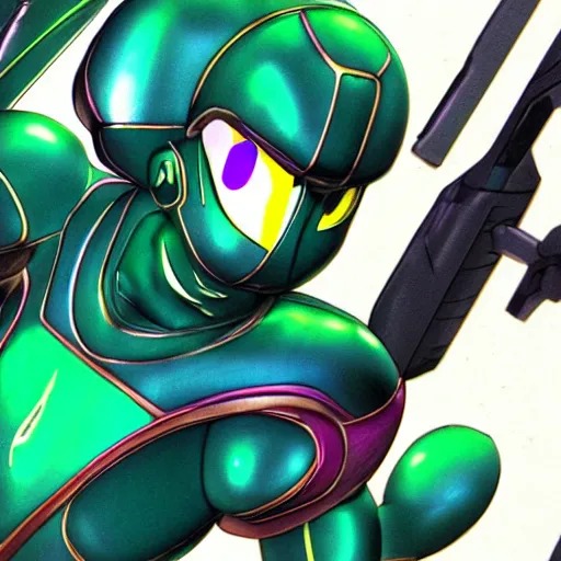 Prompt: details art of samus aran as link