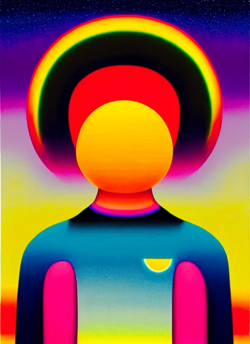 Prompt: night by shusei nagaoka, kaws, david rudnick, airbrush on canvas, pastell colours, cell shaded, 8 k