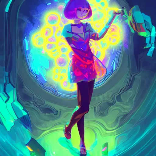 Image similar to skill magic deepdream radiating a glowing aura stuff loot legends stylized digital illustration video game icon artstation lois van baarle, ilya kuvshinov, rossdraws,