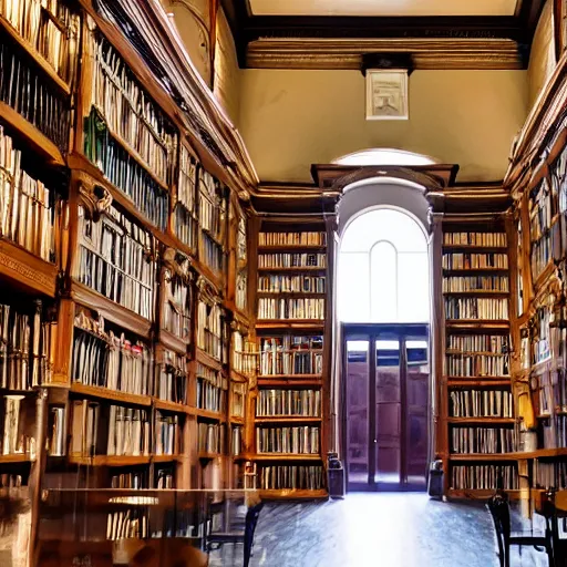 Prompt: https : / / s. mj. run / vxgji - 3 ar 5 g classical library, trinity college, interior