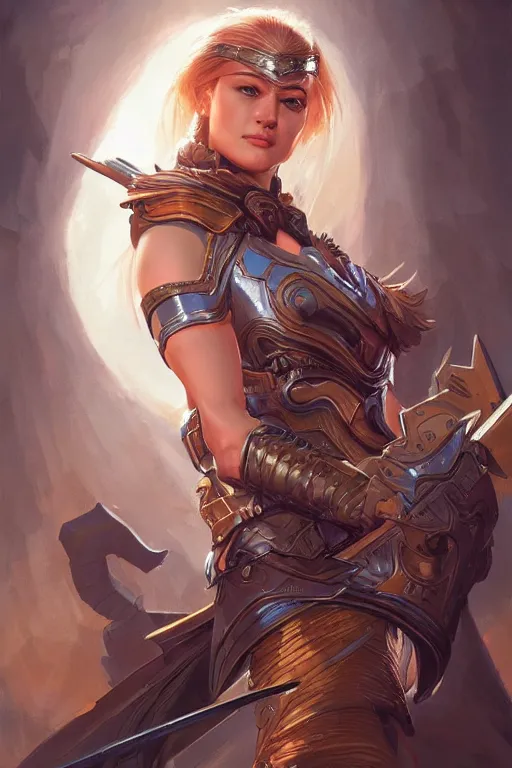 Image similar to amazon valkyrie athena, d & d, fantasy, portrait, highly detailed, headshot, digital painting, trending on artstation, concept art, sharp focus, illustration, art by artgerm and greg rutkowski and magali villeneuve