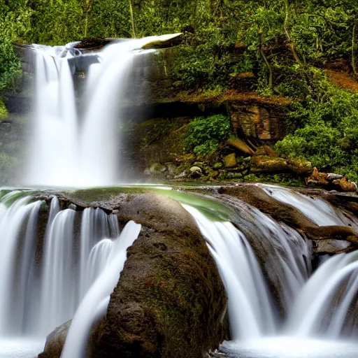 Image similar to spectacular waterfalls, winning award photo. canon rf 8 5 mm, 4 k. very detailed