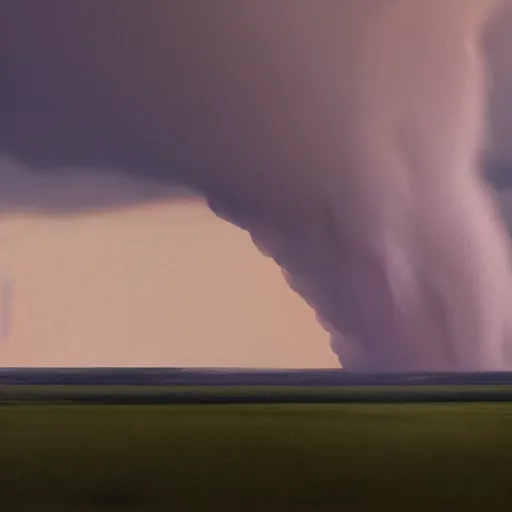 Prompt: An image of a tornado, tumultuously forming in the distance, Trending on artstation, 8k quality, photorealistic imagery