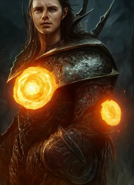 Prompt: ultra detailed fantasy famine, elden ring, realistic, dnd character portrait, full body, dnd, rpg, lotr game design fanart by concept art, behance hd, artstation, deviantart, global illumination radiating a glowing aura global illumination ray tracing hdr render in unreal engine 5