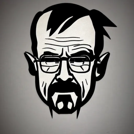 Image similar to walter white in don't starve, cupboard cutout art, 4 k, highly detailed, epic lighting