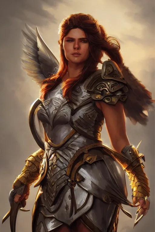 Image similar to amazon valkyrie athena, d & d, fantasy, portrait, highly detailed, headshot, digital painting, trending on artstation, concept art, sharp focus, illustration, art by artgerm and greg rutkowski and magali villeneuve