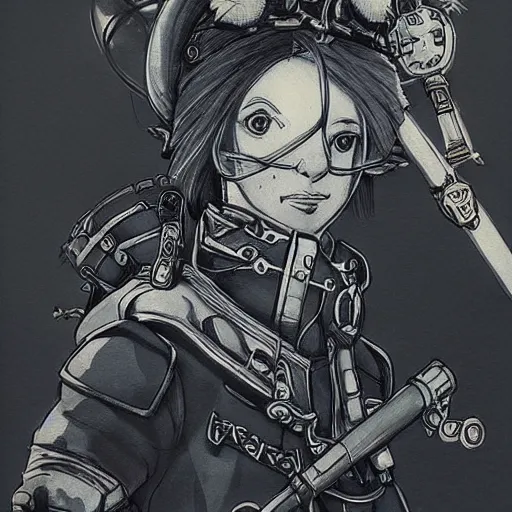 Image similar to beautiful portrait of a minion wearing a fancy naval uniform, concept art by yoji shinkawa, felt tip pen, intricate detail, sharp focus, illustration