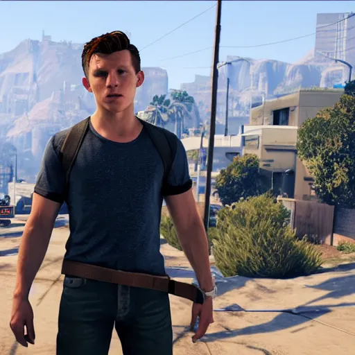 in-game screenshot of of GTA V, 3d render, Unreal, Stable Diffusion