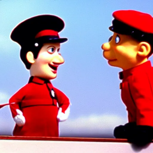 Image similar to herman goering in postman pat, bbc