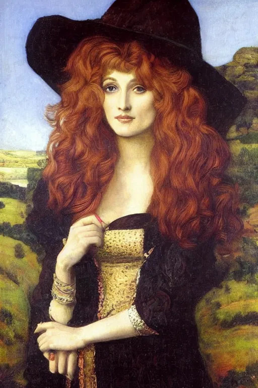 Image similar to a pre raphaelite painting of dolly parton by dante gabriel rossett