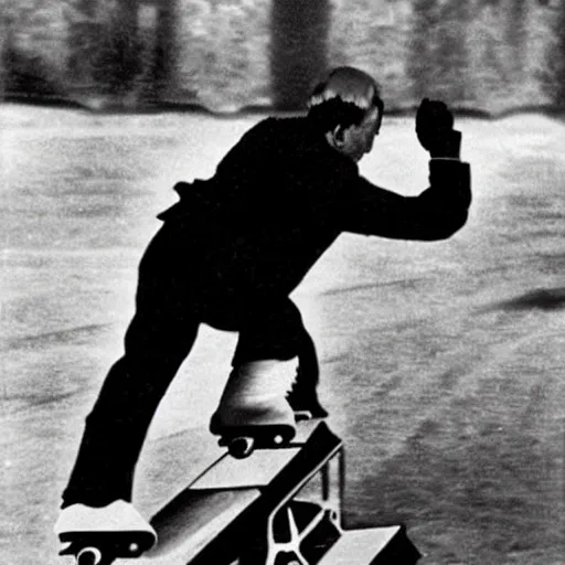 Image similar to hitler as a skater