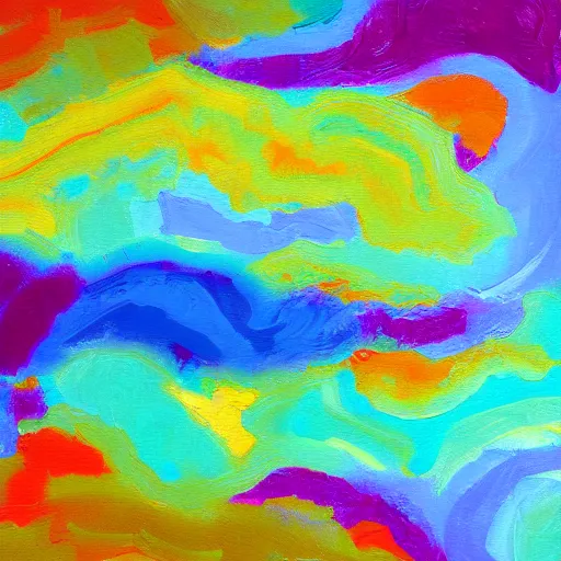 Prompt: abstract painting of random colors merging, oil painting grainy