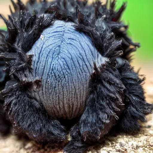 Image similar to A Tardigrade covered in black fur