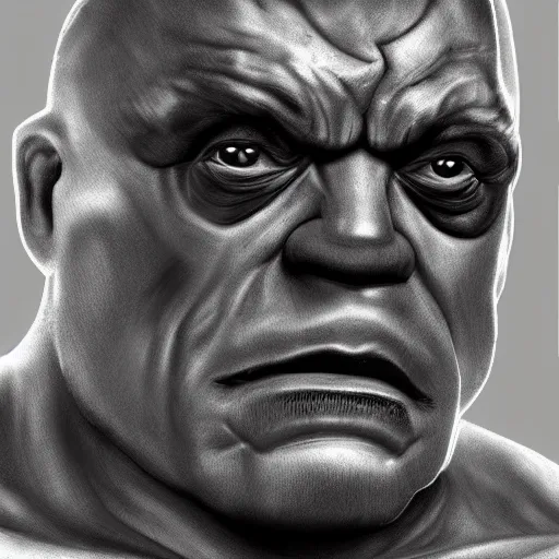 Image similar to James Earl Jones as Darkseid, highly detailed, realistic face, digital art