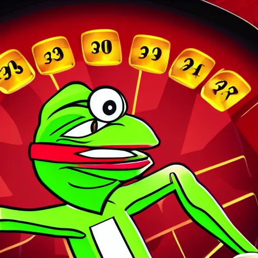 Image similar to pepe crowd in casino, gambling, casino, detailed, realistic