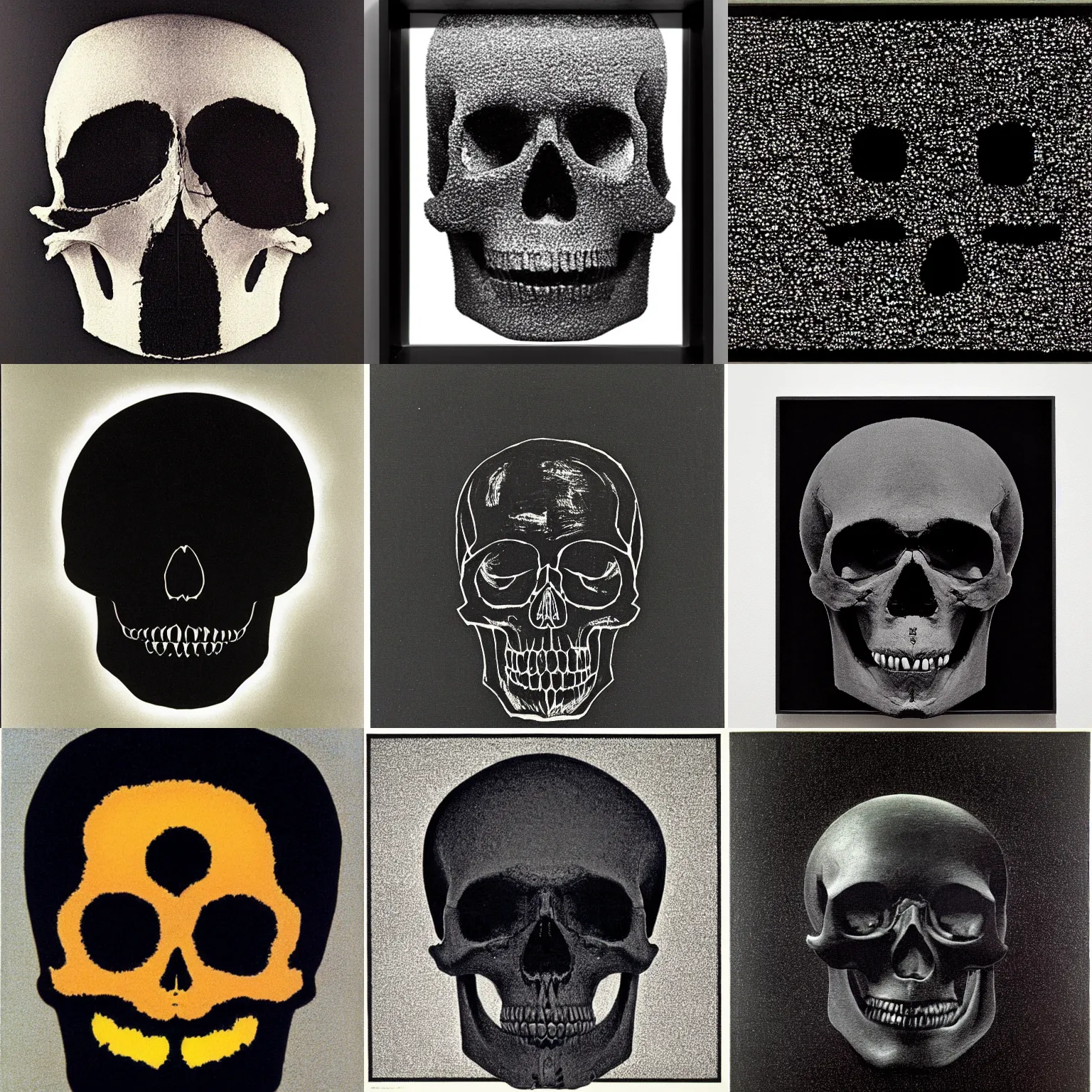 Prompt: skull, vanta blac, anish kapoor black, black skull by kazimir malevich, blackout