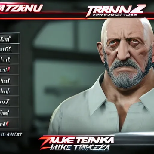 Prompt: Mike Ehrmantraut in Tekken 7, in game engine, HD, 4K, screenshot