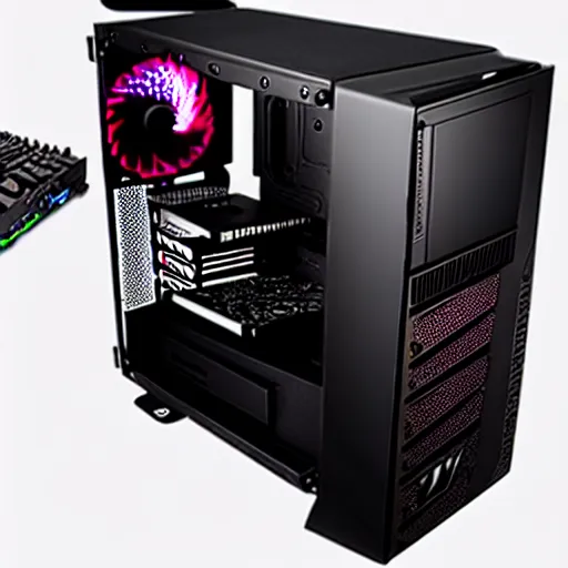 Image similar to surreal pc build, dream gamer pc. ultra realistic